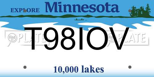 T98IOV Minnesota License Plate