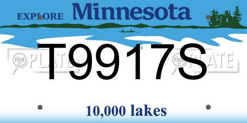 T9917S Minnesota License Plate