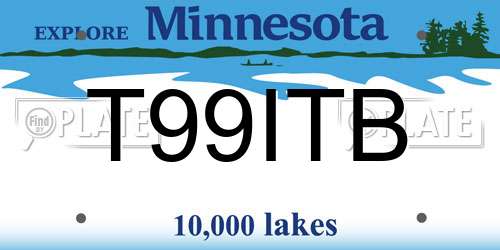 T99ITB Minnesota License Plate