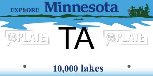 TA Minnesota License Plate
