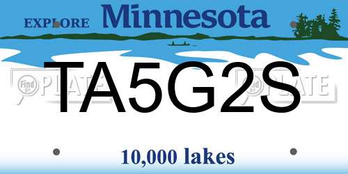 TA5G2S Minnesota License Plate