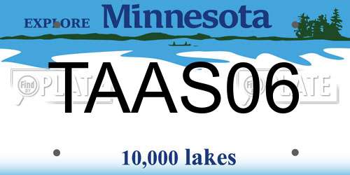 TAAS06 Minnesota License Plate