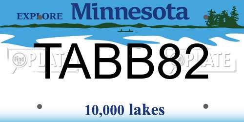 TABB82 Minnesota License Plate