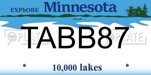 TABB87 Minnesota License Plate