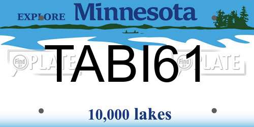 TABI61 Minnesota License Plate