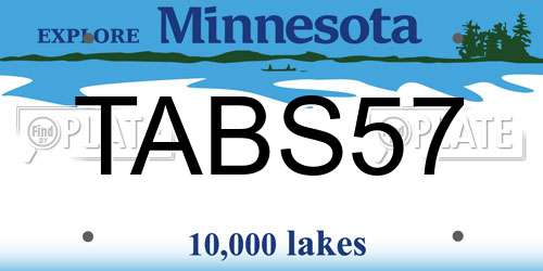 TABS57 Minnesota License Plate