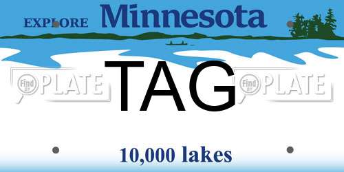 TAG Minnesota License Plate