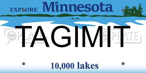 TAGIMIT Minnesota License Plate