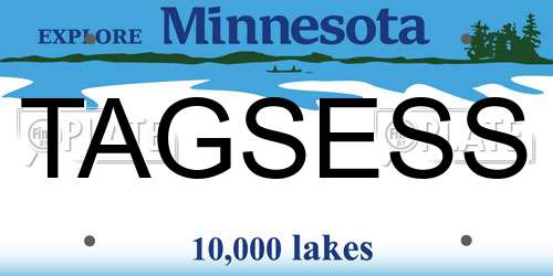 TAGSESS Minnesota License Plate