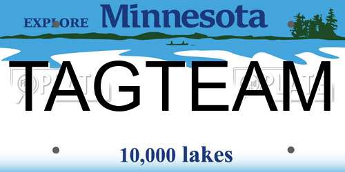 TAGTEAM Minnesota License Plate