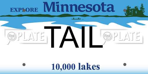 TAIL Minnesota License Plate