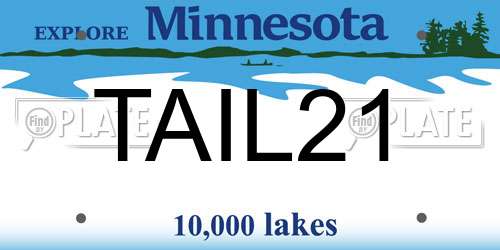 TAIL21 Minnesota License Plate