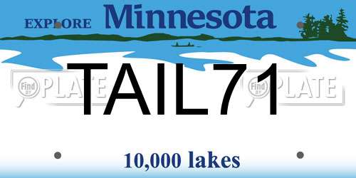 TAIL71 Minnesota License Plate