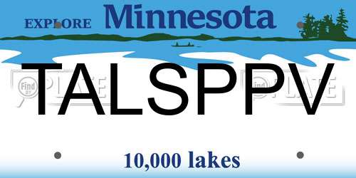 TALSPPV Minnesota License Plate