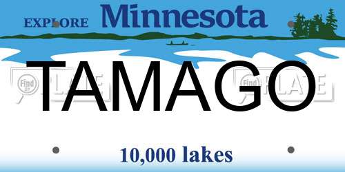 TAMAGO Minnesota License Plate