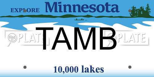 TAMB Minnesota License Plate