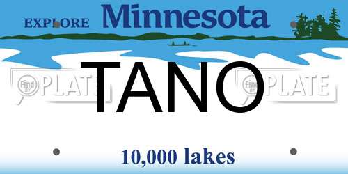 TANO Minnesota License Plate