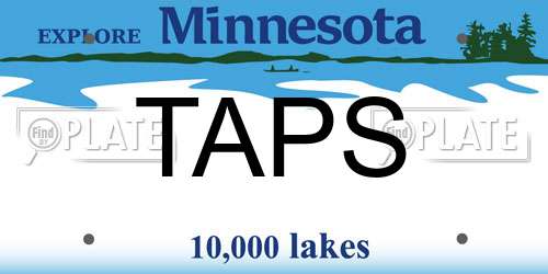 TAPS Minnesota License Plate