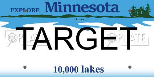 TARGET Minnesota License Plate