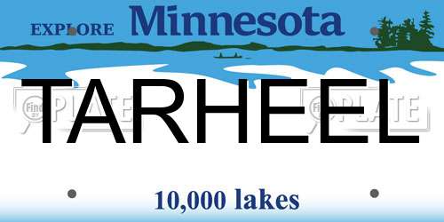 TARHEEL Minnesota License Plate