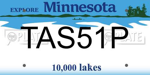 TAS51P Minnesota License Plate