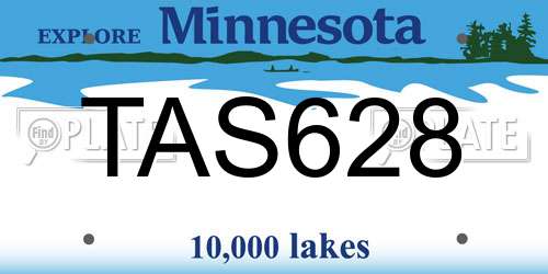 TAS628 Minnesota License Plate