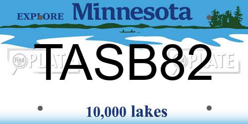 TASB82 Minnesota License Plate