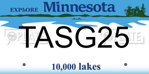 TASG25 Minnesota License Plate