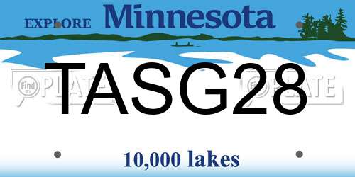 TASG28 Minnesota License Plate