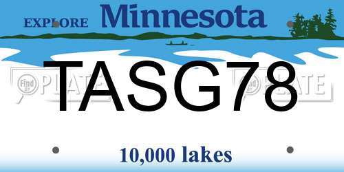 TASG78 Minnesota License Plate