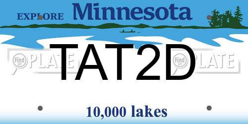 TAT2D Minnesota License Plate