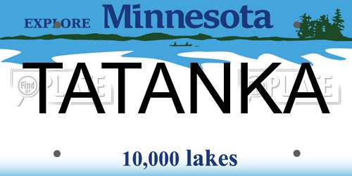 TATANKA Minnesota License Plate