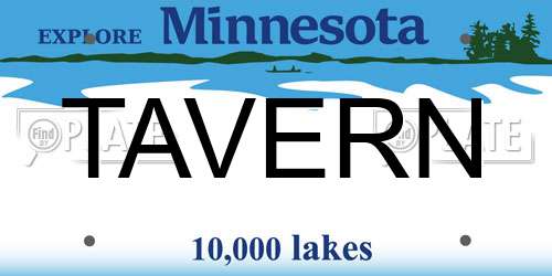 TAVERN Minnesota License Plate