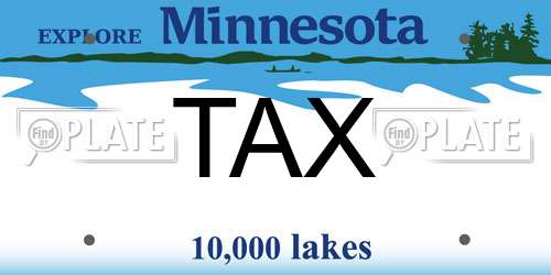 TAX Minnesota License Plate