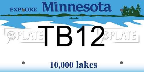 TB12 Minnesota License Plate