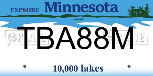 TBA88M Minnesota License Plate