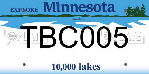 TBC005 Minnesota License Plate