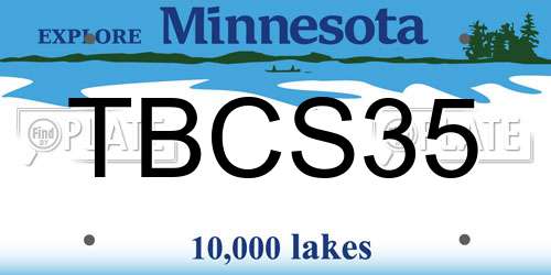 TBCS35 Minnesota License Plate