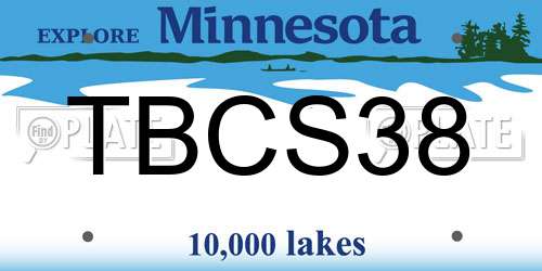 TBCS38 Minnesota License Plate