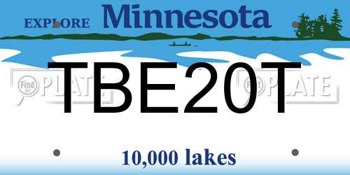TBE20T Minnesota License Plate