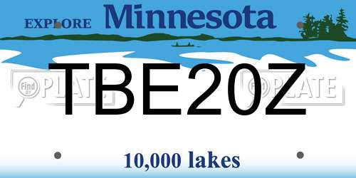 TBE20Z Minnesota License Plate