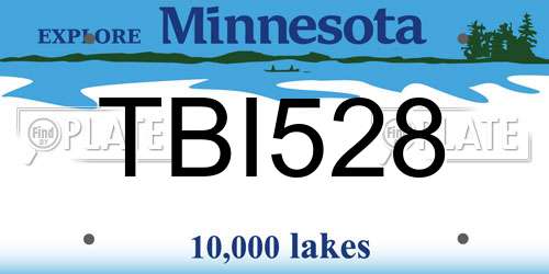 TBI528 Minnesota License Plate