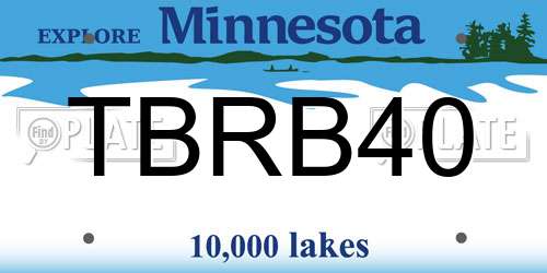 TBRB40 Minnesota License Plate