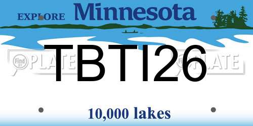TBTI26 Minnesota License Plate