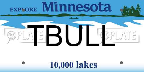 TBULL Minnesota License Plate