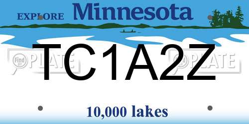 TC1A2Z Minnesota License Plate