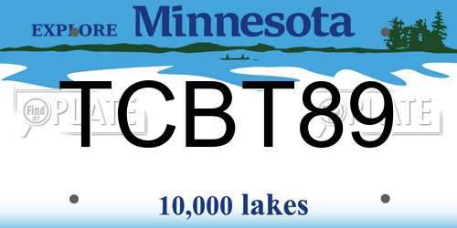 TCBT89 Minnesota License Plate