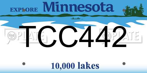 TCC442 Minnesota License Plate