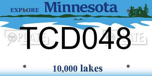 TCD048 Minnesota License Plate