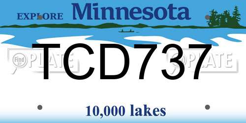 TCD737 Minnesota License Plate